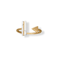 Thumbnail for 14 Karat Gold Plated Geometric Howlite Wrap Ring