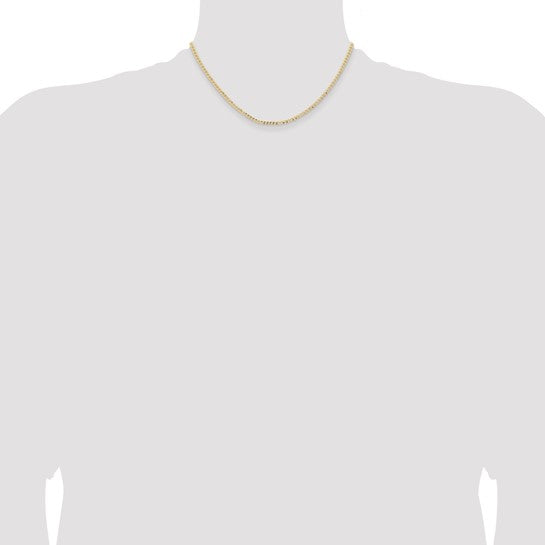 14-Karat 2.85mm Semi-Solid Curb Chain - 16"