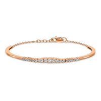 Thumbnail for 14-Karat Graduated Lab Grown Diamond SI1/SI2, G H I, Bangle Bracelet