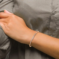 Thumbnail for 14-Karat Graduated Lab Grown Diamond SI1/SI2, G H I, Bangle Bracelet