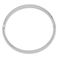 Thumbnail for 14-karat White Gold 5/16 Textured Hinged Bangle