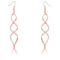 Thumbnail for Rose Goldtone Twist Earrings