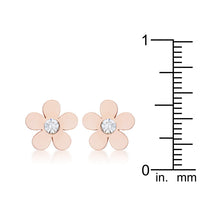 Thumbnail for Daisy 0.3ct CZ Rose Gold Stainless Steel Flower Stud Earrings