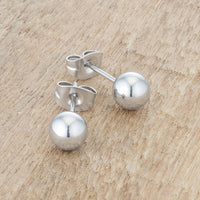 Thumbnail for Tina Rhodium Sphere Stud Earrings