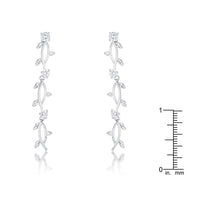 Thumbnail for 1.1Ct Vine Design Rhodium Earrings