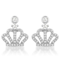 Thumbnail for 0.5 Ct Rhodium Crown CZ Earrings
