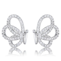 Thumbnail for .45 Ct CZ Butterfly Stud Earrings