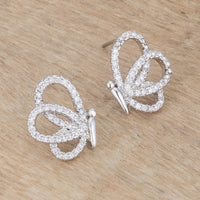 Thumbnail for .45 Ct CZ Butterfly Stud Earrings
