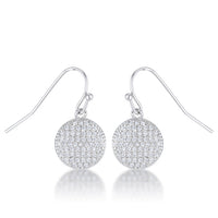 Thumbnail for .6 Ct Elegant CZ Disk Earrings