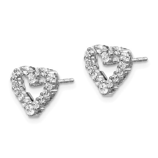 10-karat Lab Grown Diamond SI1/SI2, G H I, Heart Earrings