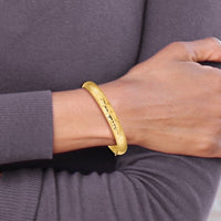Thumbnail for 14k 5/16 Florentine Engraved Hinged Bangle Bracelet