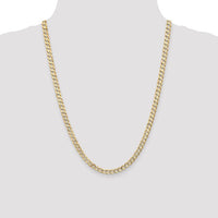 Thumbnail for 14-Karat 5.25mm Open Concave Curb Chain - 24