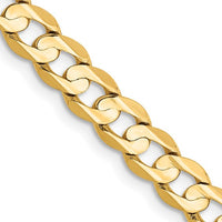 Thumbnail for 14-Karat 5.25mm Open Concave Curb Chain - 24