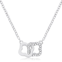Thumbnail for .21 Ct Rhodium Necklace with Floral Links