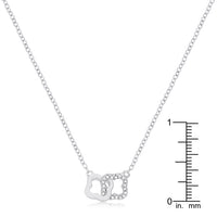 Thumbnail for .21 Ct Rhodium Necklace with Floral Links