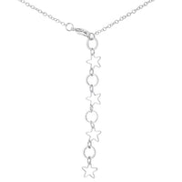 Thumbnail for .12 Ct Rhodium Heart and Arrow Pendant with CZ