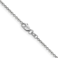 Thumbnail for 14-karat WG 1.4mm Round Open Wide Link Cable Chain