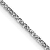 Thumbnail for 14-karat WG 1.4mm Round Open Wide Link Cable Chain