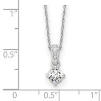 Thumbnail for 14-Karat Lab Grown Pend w/ Chain 1-Rd .33ct, .005ct, .004ct, .003ct, .006ct D