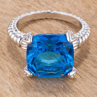 Thumbnail for Aqua Cushion Engagement Ring