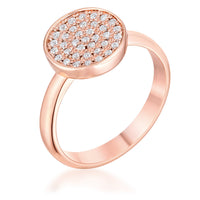 Thumbnail for 0.2ct CZ Rose Gold Pave Circle Ring