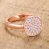 Thumbnail for 0.2ct CZ Rose Gold Pave Circle Ring