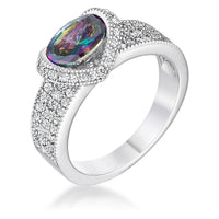 Thumbnail for 1.6 Ct Mystic Oval CZ Ring
