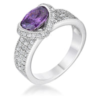 Thumbnail for 1.6 Ct Amethyst Oval CZ Ring