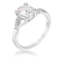 Thumbnail for 1.3Ct Rhodium Plated Simple Engagement Ring
