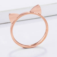 Thumbnail for Stainless Steel Rose Goldtone Cat Ear Ring