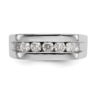 Thumbnail for 10-karat 5-Stone Lab Grown Diamond SI1/SI2, G H I, Men's Channel Band