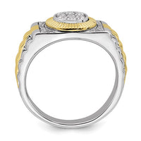 Thumbnail for 10-karat Two-tone Lab Grown Diamond SI1/SI2, G H I, Men's Ring