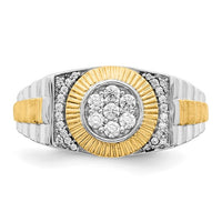 Thumbnail for 10-karat Two-tone Lab Grown Diamond SI1/SI2, G H I, Men's Ring