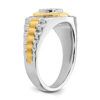 Thumbnail for 10-karat Two-tone Lab Grown Diamond SI1/SI2, G H I, Men's Ring