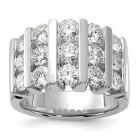 Thumbnail for 14-karat White Gold 3ctw SI1/SI2, G H I, Lab Grown Diamond Band