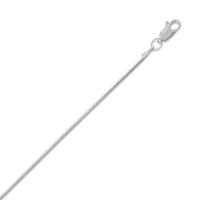 Thumbnail for 025 Rhodium Plated Snake Chain Necklace (1mm)