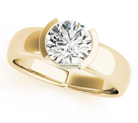 Thumbnail for 14 Karat Yellow gold Half-Bezel Engagement Ring Mounting