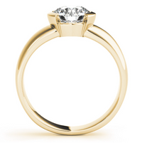 Thumbnail for 14 Karat Yellow gold Half-Bezel Engagement Ring Mounting