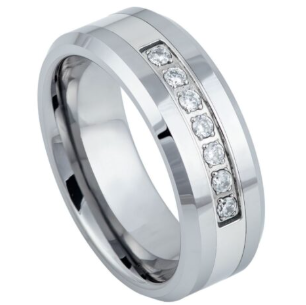 The Gentleman Tungsten wedding band