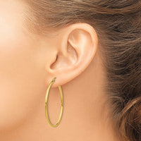 Thumbnail for 14Karat Polished 2mm Lightweight Tube Hoop Earrings
