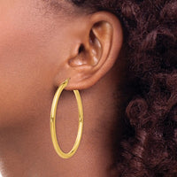 Thumbnail for 14-Karat Polished 3mm Lightweight Tube Hoop Earrings