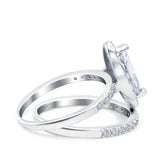 The Pompei Marquise CZ Wedding set