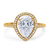 The Positano Pear Shape CZ Engagement ring