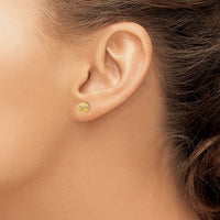 Thumbnail for 14-Karat Diamond Cut Ball Post Earrings