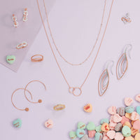 Thumbnail for 14 Karat Rose Gold Plated Rope Twist Double Band Ring