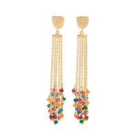 Thumbnail for 14 Karat Gold Plated Brass Multi Color Fashion Earrings