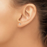 Thumbnail for 14-karat White Gold Polished 3mm Ball Post Earrings