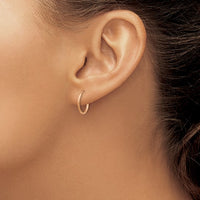 Thumbnail for 14-karat Rose Gold 1.25mm Diamond-cut Endless Hoop Earring