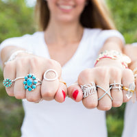 Thumbnail for 14 Karat Gold Plated Spike Pencil Cut Clear Quartz Ring