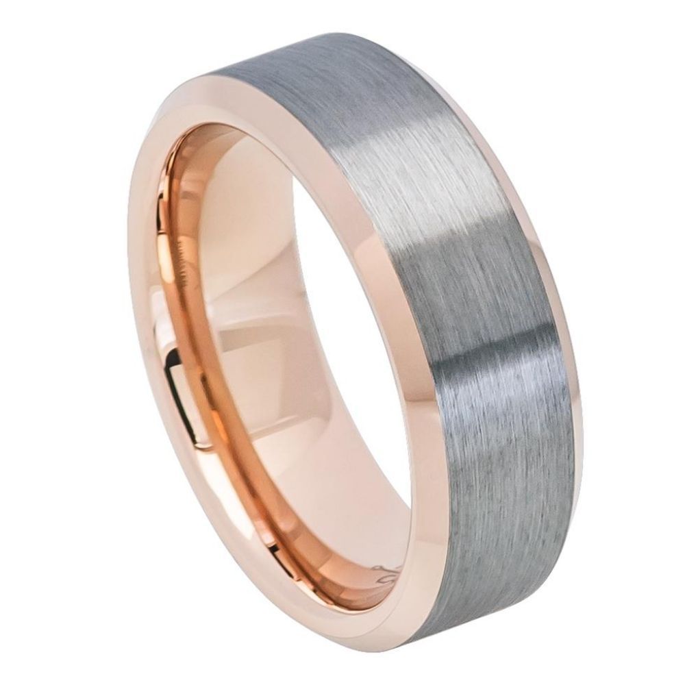 The Guitar Hero-8mm Rose Gold Tungsten Men's Wedding band